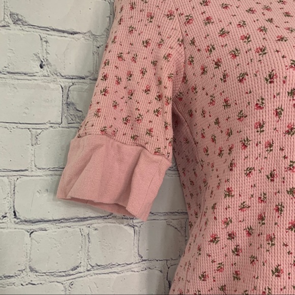 Pink Roses Waffle Knit Blouse - Picture 4 of 6